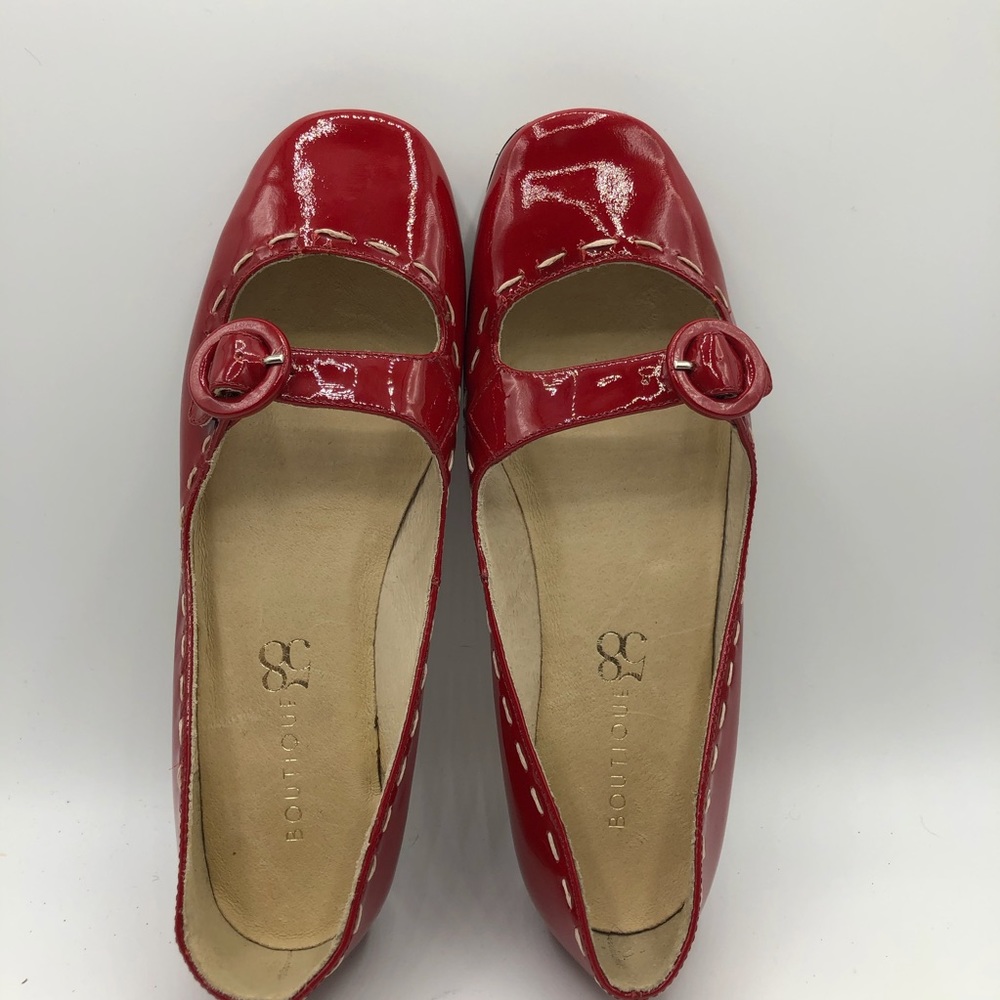 Boutique 58 women’s Red Patent shoes Sz 6.5 M